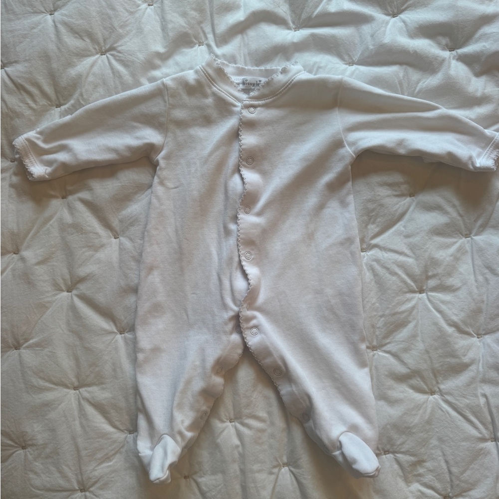 Kissy Kissy White Basics Footie Pajama Newborn
